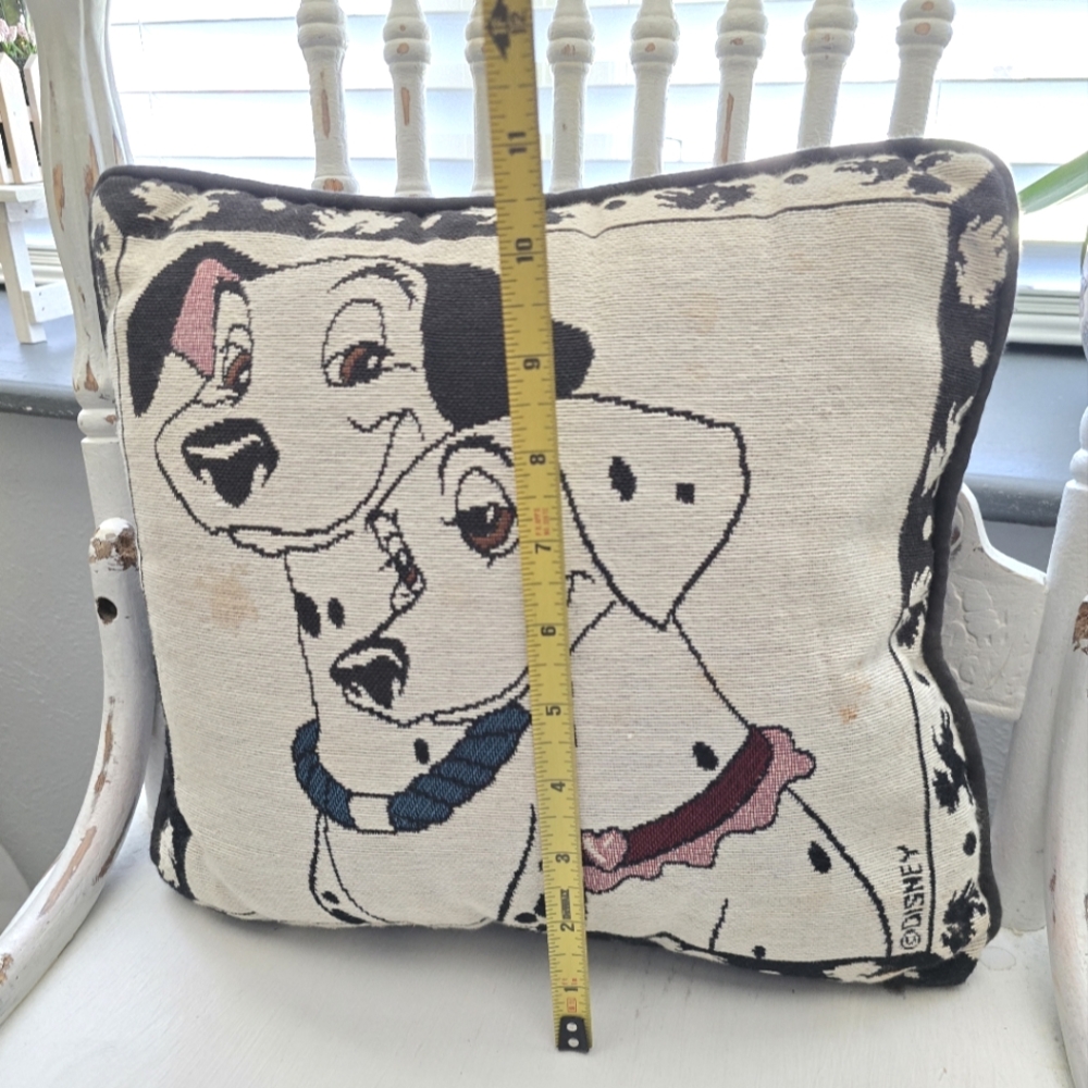 Dalmatian Dog Pillow with Blue and Pink Accents - Picture 3 of 4